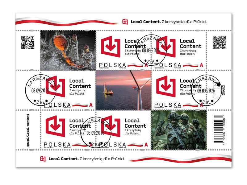 Poczta Polska issues Local Content stamp promoting Polish industrial capability