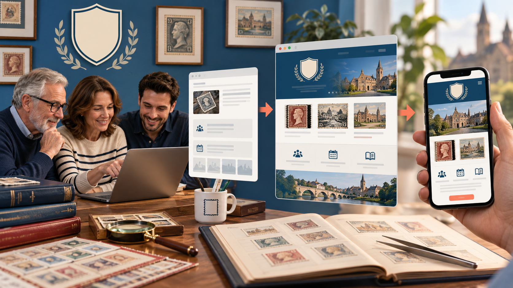 Editorial workflow visual for Your Branded Club Website